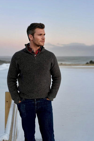 Wadhams Quarter Zip Sweater (Gray)